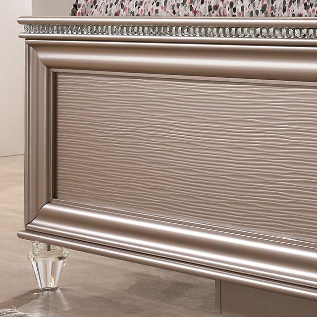 ALLIE Twin & Full Rose Gold Bed - Casa Morelos / Coahuila Furniture (Oklahoma City, OK)