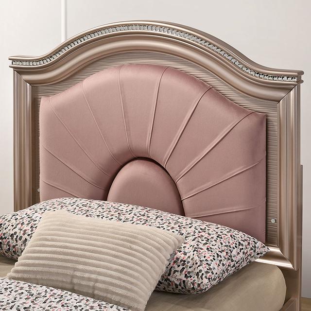 ALLIE Twin & Full Rose Gold Bed - Casa Morelos / Coahuila Furniture (Oklahoma City, OK)