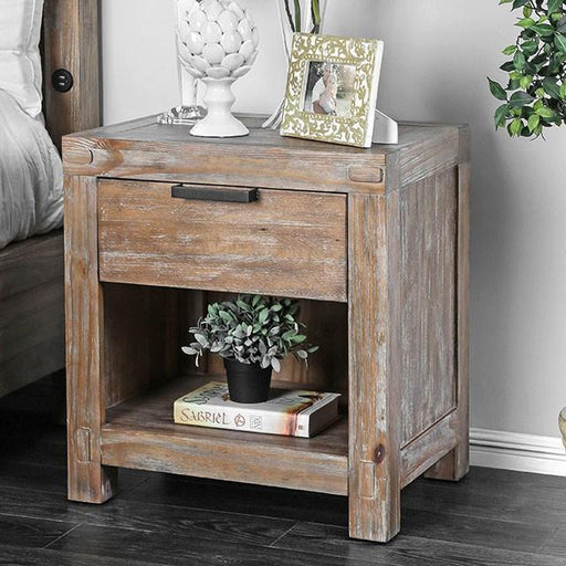 Wynton Weathered Light Oak Night Stand - Casa Morelos / Coahuila Furniture (Oklahoma City, OK)
