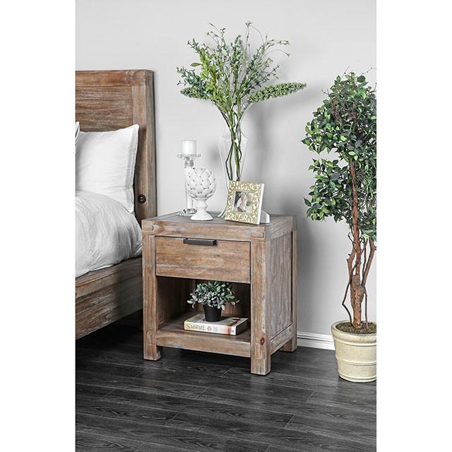Wynton Weathered Light Oak Night Stand - Casa Morelos / Coahuila Furniture (Oklahoma City, OK)