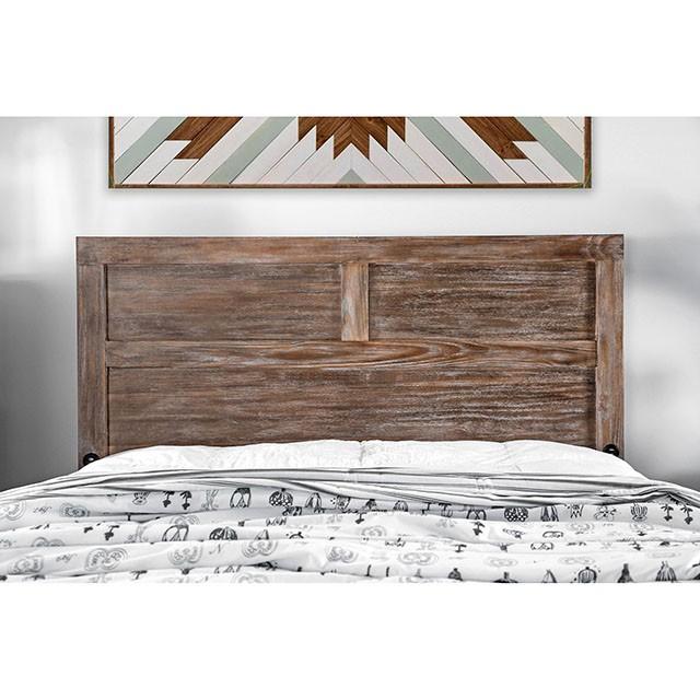 Wynton Weathered Light Oak Cal.King, E.King, & Queen Bed - Casa Morelos / Coahuila Furniture (Oklahoma City, OK)