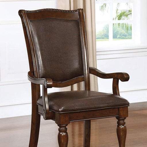 Alpena Brown Cherry/Espresso Arm Chair & Side Chair (2/CTN) - Casa Morelos / Coahuila Furniture (Oklahoma City, OK)