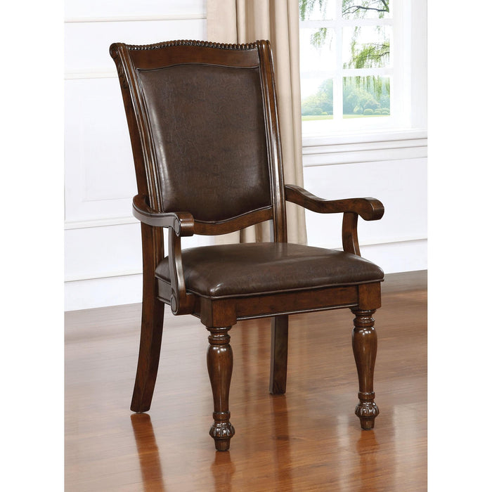 Alpena Brown Cherry/Espresso Arm Chair & Side Chair (2/CTN) - Casa Morelos / Coahuila Furniture (Oklahoma City, OK)