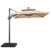 Xico 8 Ft Square Umbrella w/ Double Top w/ LED Light + 37" Large Base - Casa Morelos / Coahuila Furniture (Oklahoma City, OK)