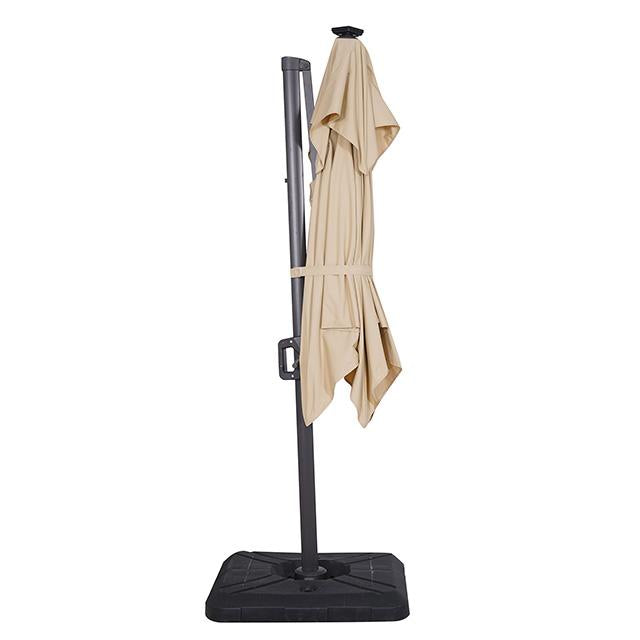 Xico 8 Ft Square Umbrella w/ Double Top w/ LED Light + 37" Large Base - Casa Morelos / Coahuila Furniture (Oklahoma City, OK)