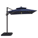 Xico 8 Ft Square Umbrella w/ Double Top w/ LED Light + 37" Large Base - Casa Morelos / Coahuila Furniture (Oklahoma City, OK)