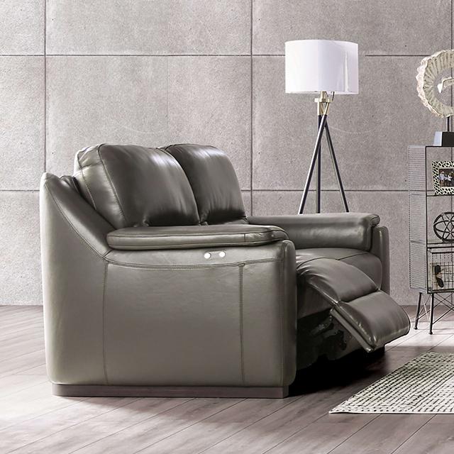 ALTAMURA Power Loveseat, Gray & Beige - Casa Morelos / Coahuila Furniture (Oklahoma City, OK)