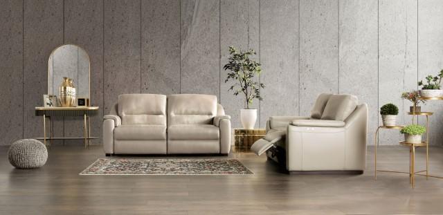 ALTAMURA Power Loveseat, Gray & Beige - Casa Morelos / Coahuila Furniture (Oklahoma City, OK)