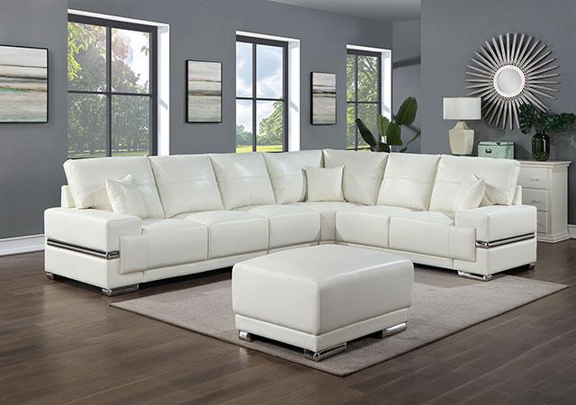 ALTHEA Ottoman, White - Casa Morelos / Coahuila Furniture (Oklahoma City, OK)