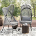 Alverta Foldable Chair Grey & Black (2/Ctn) - Casa Morelos / Coahuila Furniture (Oklahoma City, OK)
