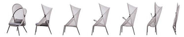 Alverta Foldable Chair Grey & Black (2/Ctn) - Casa Morelos / Coahuila Furniture (Oklahoma City, OK)