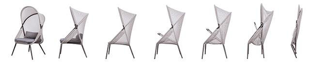 Alverta Foldable Chair Grey & Black (2/Ctn) - Casa Morelos / Coahuila Furniture (Oklahoma City, OK)