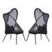 Alverta Foldable Chair Grey & Black (2/Ctn) - Casa Morelos / Coahuila Furniture (Oklahoma City, OK)