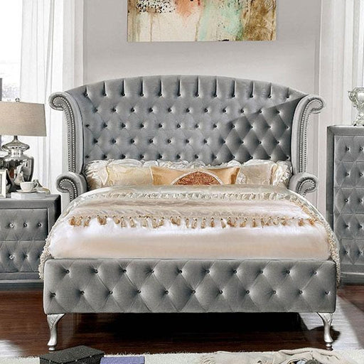 Alzir Bed Grey & Blue - Casa Morelos / Coahuila Furniture (Oklahoma City, OK)