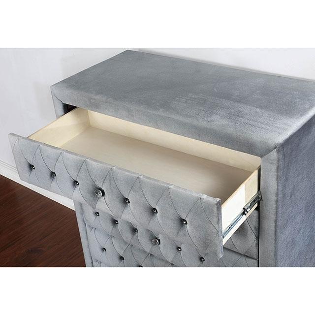 Alzir Bed Grey & Blue - Casa Morelos / Coahuila Furniture (Oklahoma City, OK)