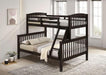 Brookings Twin/Full Bunk Bed White, Brown & Black - Casa Morelos / Coahuila Furniture (Oklahoma City, OK)