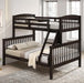 Brookings Twin/Full Bunk Bed White, Brown & Black - Casa Morelos / Coahuila Furniture (Oklahoma City, OK)