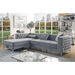 Amie Glam Gray & Black Sectional w/Storage - Casa Morelos / Coahuila Furniture (Oklahoma City, OK)