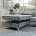 Amie Glam Gray & Black Sectional w/Storage - Casa Morelos / Coahuila Furniture (Oklahoma City, OK)