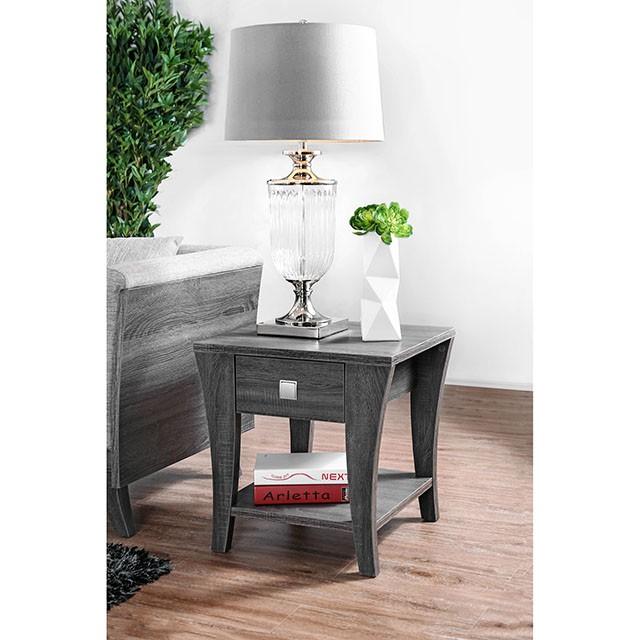Amity Gray End Table - Casa Morelos / Coahuila Furniture (Oklahoma City, OK)