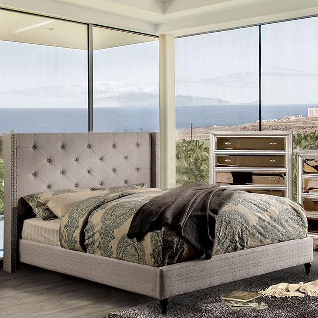 Anabelle Bed Blue & Gray - Casa Morelos / Coahuila Furniture (Oklahoma City, OK)