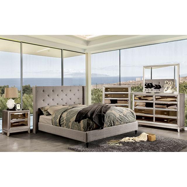 Anabelle Bed Blue & Gray - Casa Morelos / Coahuila Furniture (Oklahoma City, OK)