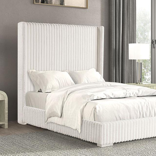 Cadwell E.King, Queen, & Full Bed White, Gray, & Black - Casa Morelos / Coahuila Furniture (Oklahoma City, OK)