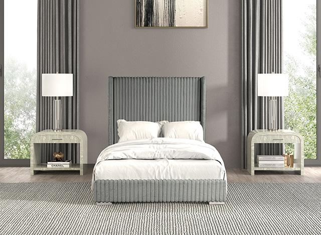 Cadwell Bed Black, Grey, Pink & White - Casa Morelos / Coahuila Furniture (Oklahoma City, OK)