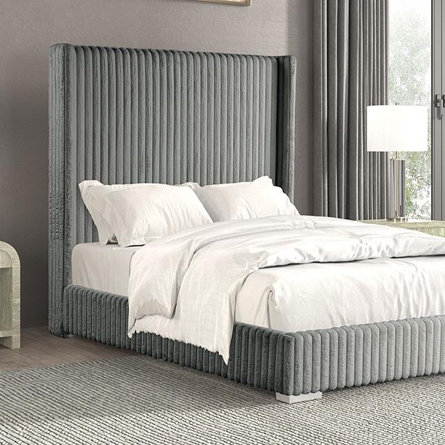 Cadwell Bed Black, Grey, Pink & White - Casa Morelos / Coahuila Furniture (Oklahoma City, OK)