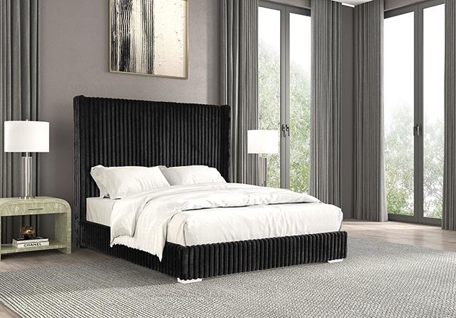 Cadwell Bed Black, Grey, Pink & White - Casa Morelos / Coahuila Furniture (Oklahoma City, OK)