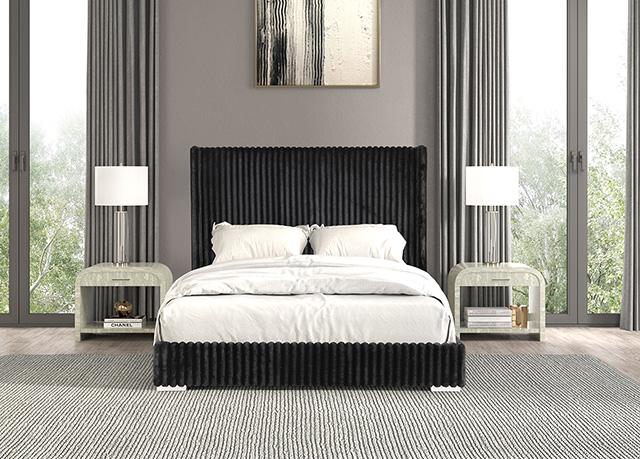 Cadwell Bed Black, Grey, Pink & White - Casa Morelos / Coahuila Furniture (Oklahoma City, OK)