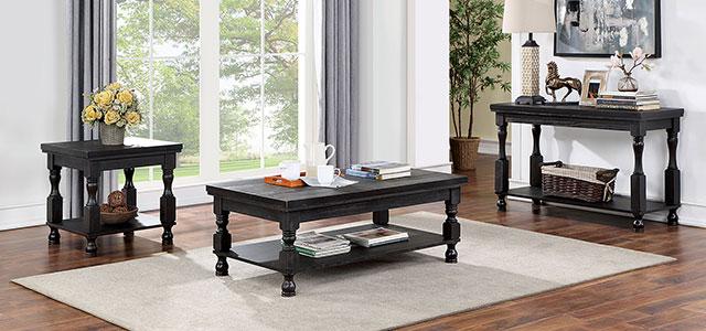 CALANDRA Coffee Table, Antique Black - Casa Morelos / Coahuila Furniture (Oklahoma City, OK)