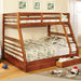 California II Cherry Twin/Full Bunk Bed w/ 2 Drawers Cherry, Walnut, Grey, &Oak - Casa Morelos / Coahuila Furniture (Oklahoma City, OK)