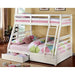 California II Cherry Twin/Full Bunk Bed w/ 2 Drawers Cherry, Walnut, Grey, &Oak - Casa Morelos / Coahuila Furniture (Oklahoma City, OK)