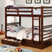 California Iv Black, Walnut, Gray, & White Twin/Twin Bunk Bed - Casa Morelos / Coahuila Furniture (Oklahoma City, OK)