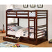 California Iv Black, Walnut, Gray, & White Twin/Twin Bunk Bed - Casa Morelos / Coahuila Furniture (Oklahoma City, OK)