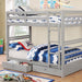 California Iv Black, Walnut, Gray, & White Twin/Twin Bunk Bed - Casa Morelos / Coahuila Furniture (Oklahoma City, OK)