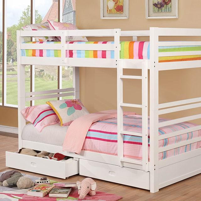 California Iv Black, Walnut, Gray, & White Twin/Twin Bunk Bed - Casa Morelos / Coahuila Furniture (Oklahoma City, OK)