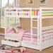 California Iv Black, Walnut, Gray, & White Twin/Twin Bunk Bed - Casa Morelos / Coahuila Furniture (Oklahoma City, OK)