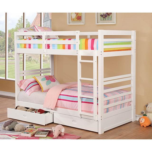 California Iv Black, Walnut, Gray, & White Twin/Twin Bunk Bed - Casa Morelos / Coahuila Furniture (Oklahoma City, OK)