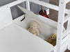 CALLISTUS Twin Workstation Loft Bed, White & Gray - Casa Morelos / Coahuila Furniture (Oklahoma City, OK)