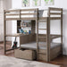 CALLISTUS Twin Workstation Loft Bed, White & Gray - Casa Morelos / Coahuila Furniture (Oklahoma City, OK)