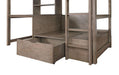 CALLISTUS Twin Workstation Loft Bed, White & Gray - Casa Morelos / Coahuila Furniture (Oklahoma City, OK)