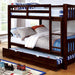 Cameron Dark Walnut, White & Gray Full/Full Bunk Bed - Casa Morelos / Coahuila Furniture (Oklahoma City, OK)