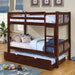 Cameron Dark Walnut, White & Gray Full/Full Bunk Bed - Casa Morelos / Coahuila Furniture (Oklahoma City, OK)