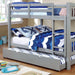 Cameron Dark Walnut, White & Gray Full/Full Bunk Bed - Casa Morelos / Coahuila Furniture (Oklahoma City, OK)