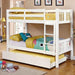 Cameron Dark Walnut, White & Gray Full/Full Bunk Bed - Casa Morelos / Coahuila Furniture (Oklahoma City, OK)