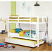 Cameron Dark Walnut, White & Gray Full/Full Bunk Bed - Casa Morelos / Coahuila Furniture (Oklahoma City, OK)