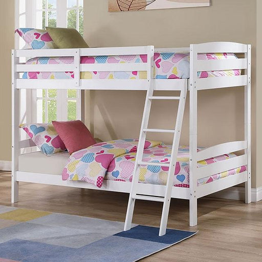 Candice Twin/Twin Bunk Bed White & Gray - Casa Morelos / Coahuila Furniture (Oklahoma City, OK)