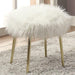 Caoimhe White/Gold Ottoman - Casa Morelos / Coahuila Furniture (Oklahoma City, OK)